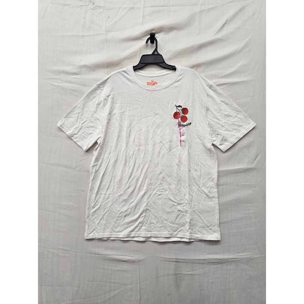 Goodie Two Sleeves Mens Pomodoro Graphic T-Shirt White Cotton Casual Size 2XL